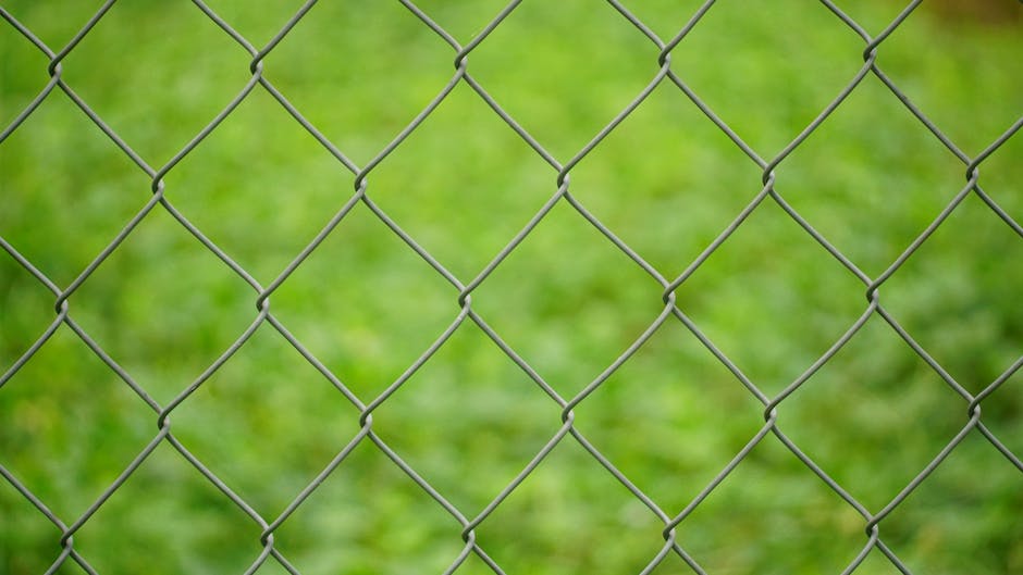 Wire mesh fence protecting a garden from deer